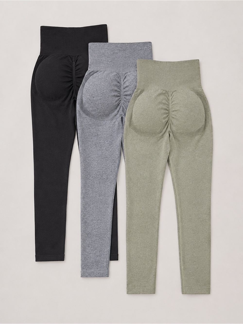 NWOT Women’s Workout Leggings Seamless Butt Lifting Set of 3